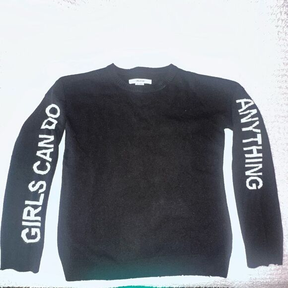 Zadig & Voltaire Cashmere Blend Girls Can So Anything Crewneck Sweater Sz Small - Picture 1 of 5